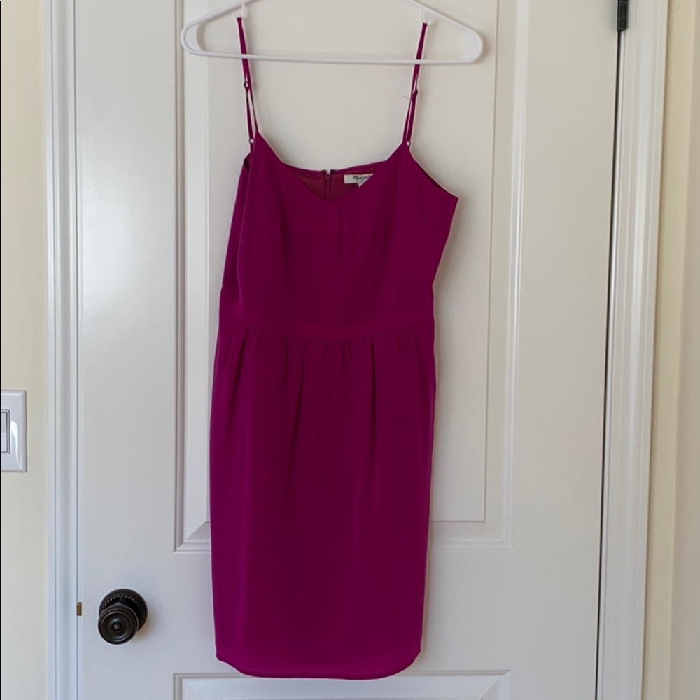 Madewell Plum silk dress with pockets size 6